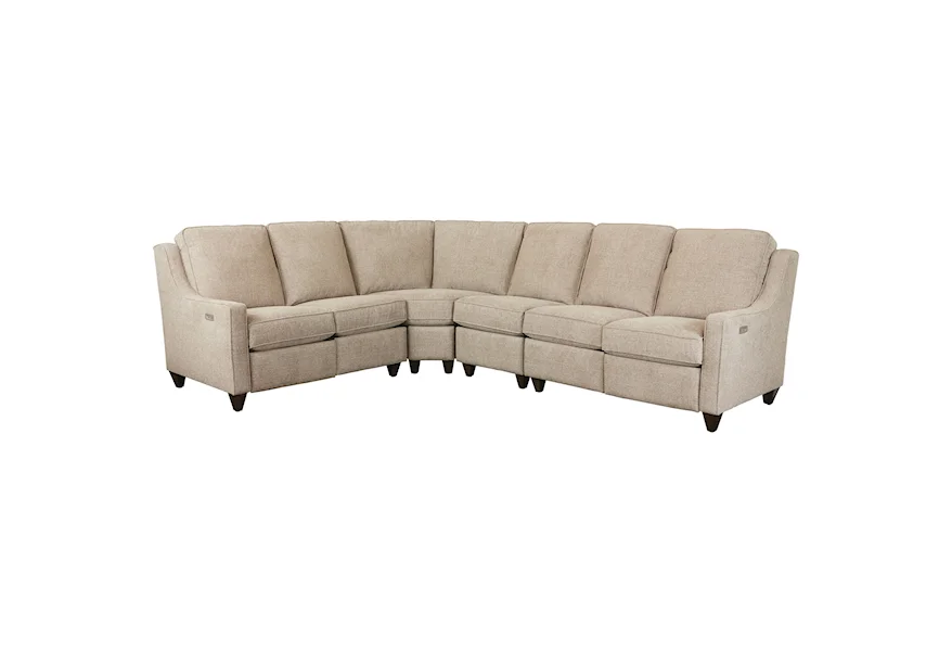Magnificent Motion Customizable 4-Pc Power Reclining Sectional by Bassett at Esprit Decor Home Furnishings